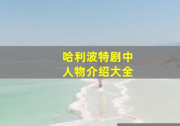 哈利波特剧中人物介绍大全