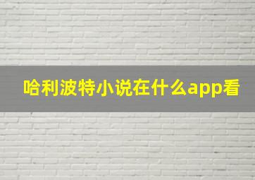 哈利波特小说在什么app看