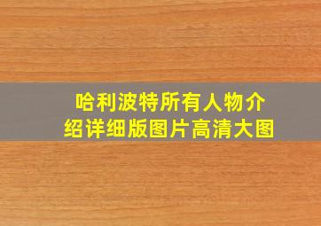 哈利波特所有人物介绍详细版图片高清大图