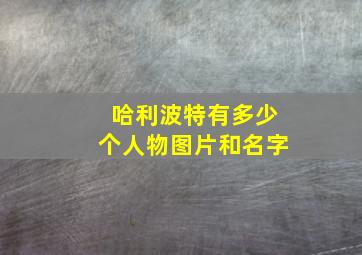 哈利波特有多少个人物图片和名字