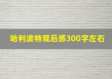 哈利波特观后感300字左右