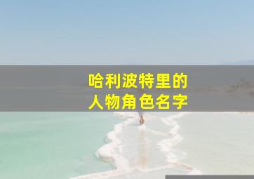 哈利波特里的人物角色名字