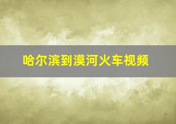 哈尔滨到漠河火车视频