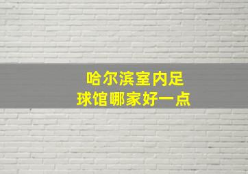 哈尔滨室内足球馆哪家好一点