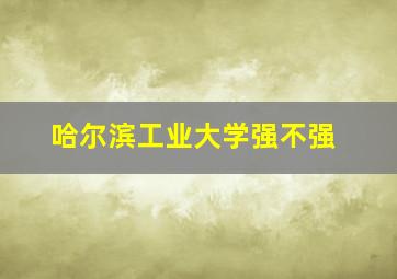 哈尔滨工业大学强不强