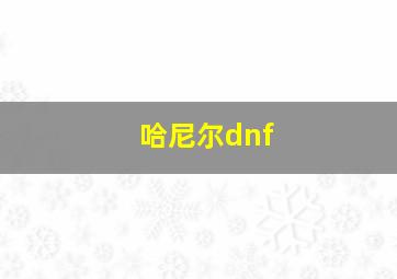 哈尼尔dnf