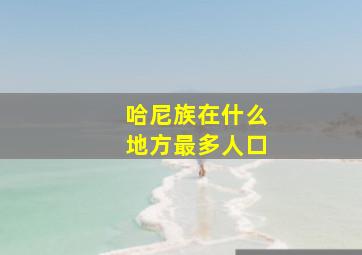 哈尼族在什么地方最多人口