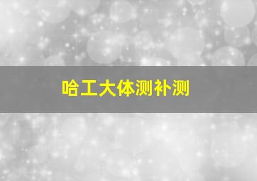 哈工大体测补测