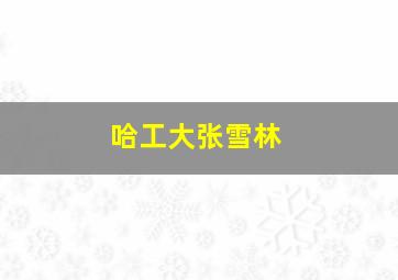 哈工大张雪林