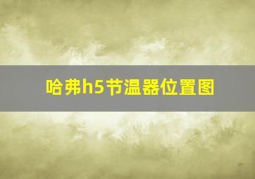 哈弗h5节温器位置图