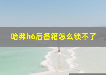 哈弗h6后备箱怎么锁不了