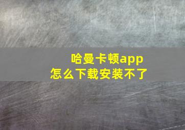 哈曼卡顿app怎么下载安装不了