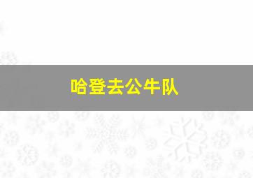 哈登去公牛队