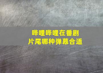 哔哩哔哩在番剧片尾哪种弹幕合适