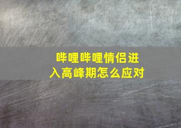 哔哩哔哩情侣进入高峰期怎么应对