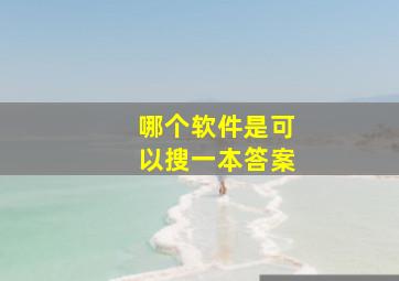 哪个软件是可以搜一本答案