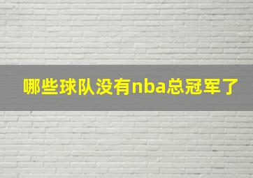 哪些球队没有nba总冠军了