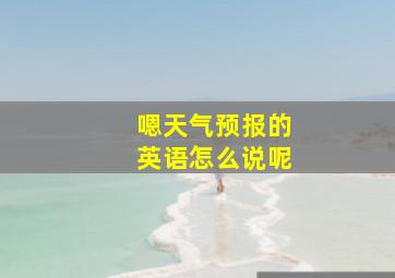 嗯天气预报的英语怎么说呢