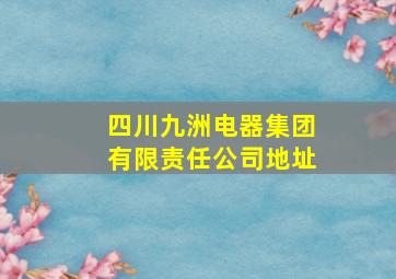 四川九洲电器集团有限责任公司地址