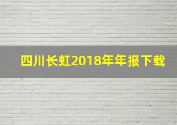 四川长虹2018年年报下载