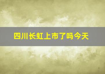 四川长虹上市了吗今天