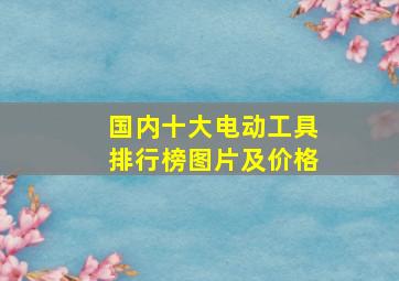 国内十大电动工具排行榜图片及价格