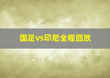 国足vs印尼全程回放