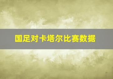 国足对卡塔尔比赛数据