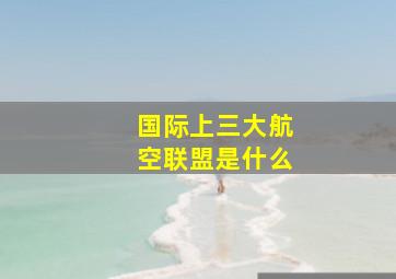 国际上三大航空联盟是什么