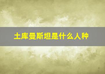 土库曼斯坦是什么人种