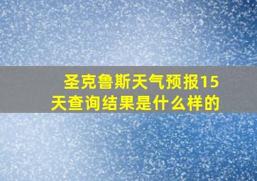 圣克鲁斯天气预报15天查询结果是什么样的