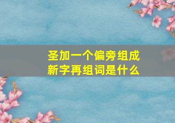 圣加一个偏旁组成新字再组词是什么