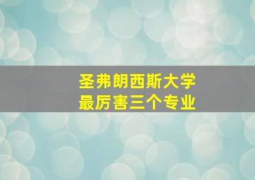 圣弗朗西斯大学最厉害三个专业