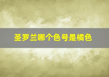 圣罗兰哪个色号是橘色