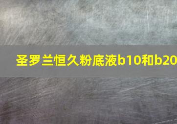 圣罗兰恒久粉底液b10和b20