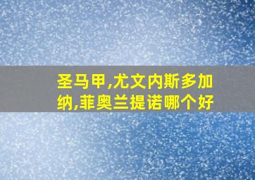 圣马甲,尤文内斯多加纳,菲奥兰提诺哪个好