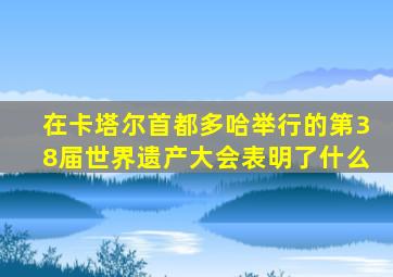 在卡塔尔首都多哈举行的第38届世界遗产大会表明了什么