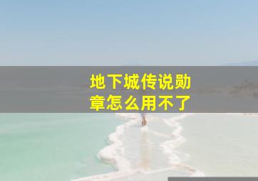 地下城传说勋章怎么用不了