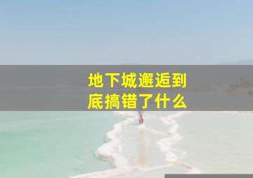 地下城邂逅到底搞错了什么