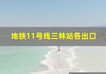 地铁11号线三林站各出口