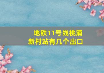 地铁11号线桃浦新村站有几个出口