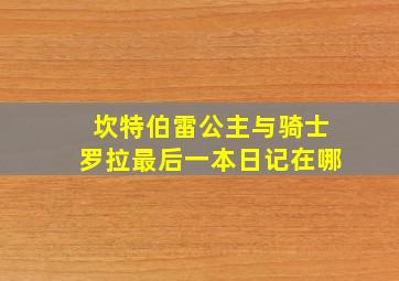 坎特伯雷公主与骑士罗拉最后一本日记在哪