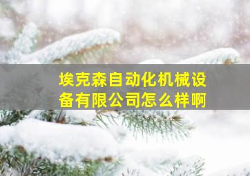 埃克森自动化机械设备有限公司怎么样啊