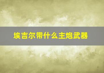 埃吉尔带什么主炮武器