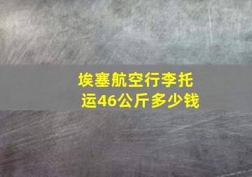 埃塞航空行李托运46公斤多少钱