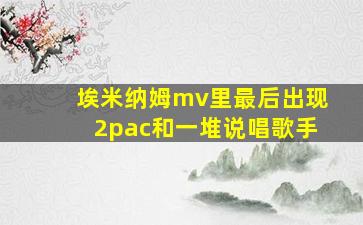 埃米纳姆mv里最后出现2pac和一堆说唱歌手