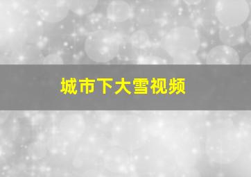 城市下大雪视频