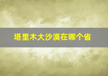 塔里木大沙漠在哪个省