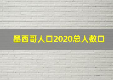 墨西哥人口2020总人数口