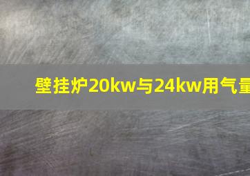 壁挂炉20kw与24kw用气量